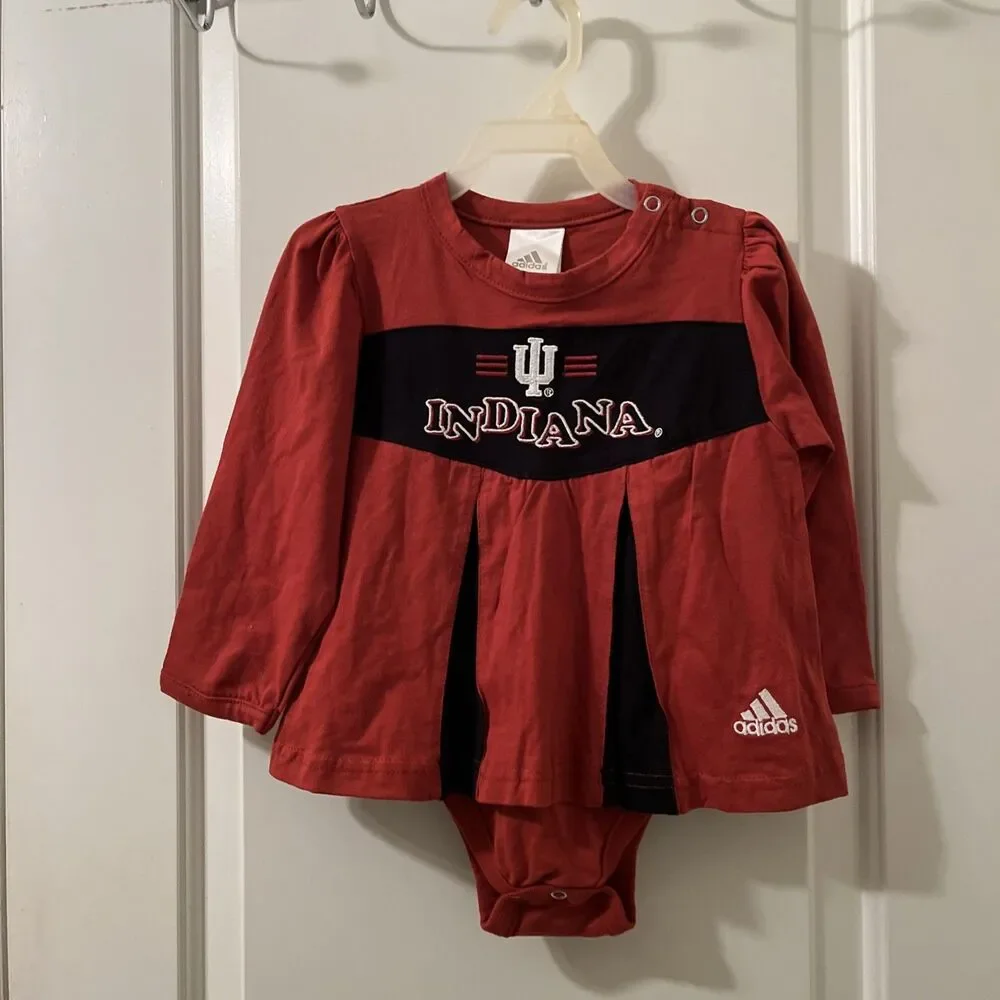 Indiana Hoosiers 24 Months Toddler Girls One Piece Cheer Jumper Dress